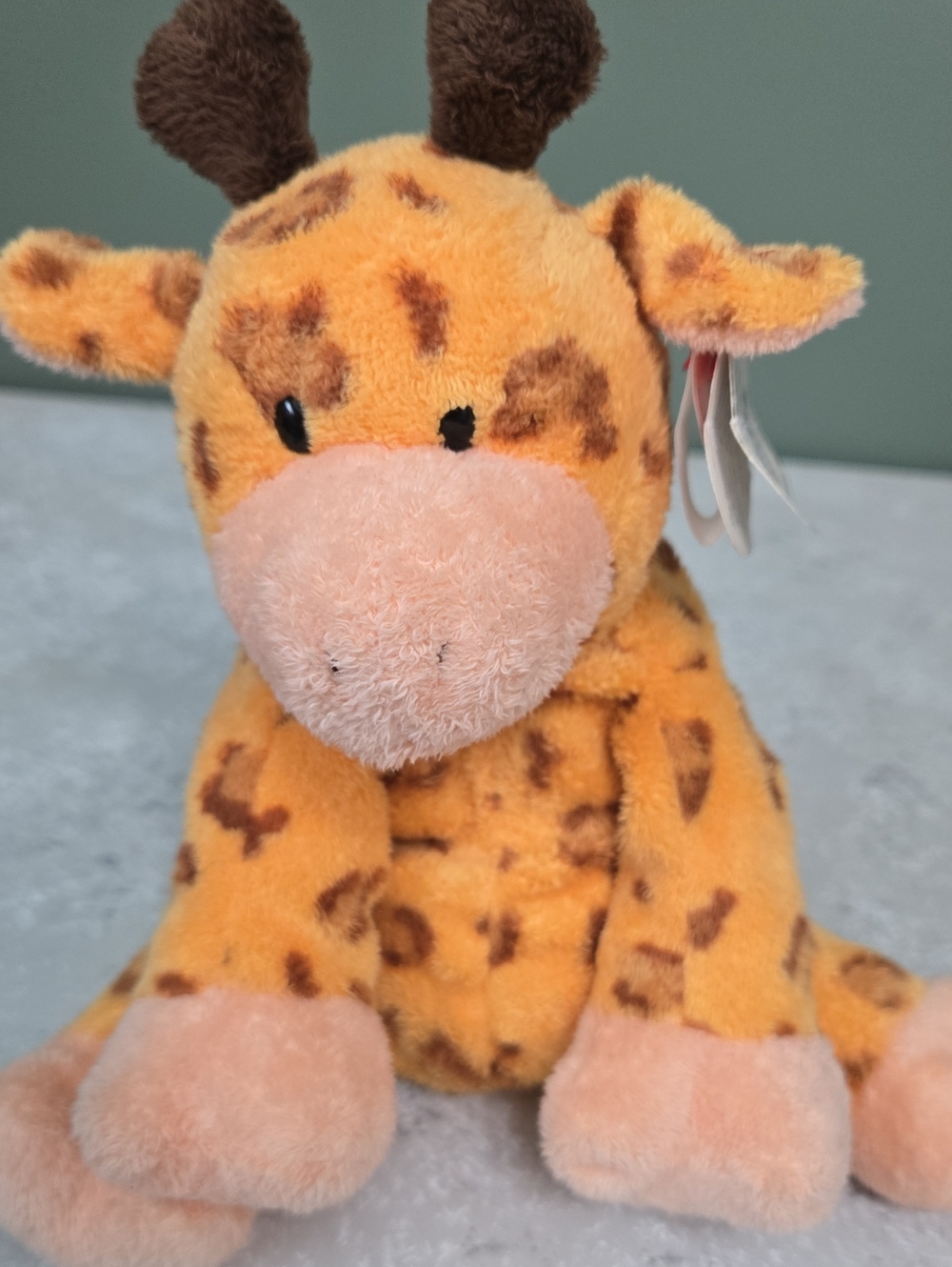 Ty "Towers"Plush Giraffe Stuffed Animal - Orange, Brown, Peach